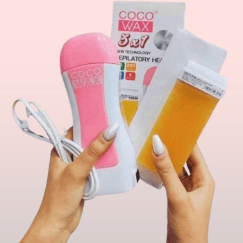 طقم إزالة الشعر المتكامل 3*1 (جهاز + شمع + مناديل) من كوكو واكس
