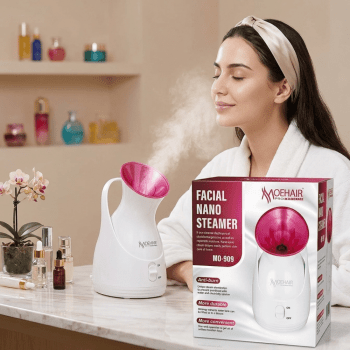 جهاز بخار الوجه نانو من موهير MO-909 |استمتعي بساونا الوجه في منزلك مع Moehair Nano Steamer