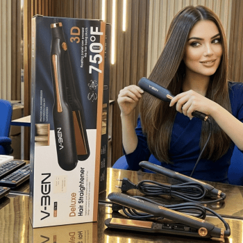 مكواة شعر V-BEN Deluxe الاحترافية - حرارة 750°F
