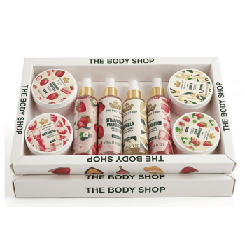 طقم السعادة 8 قطع من "The Body Shop" معطر الجسم بروائح الفواكه الصيفية المنعشة